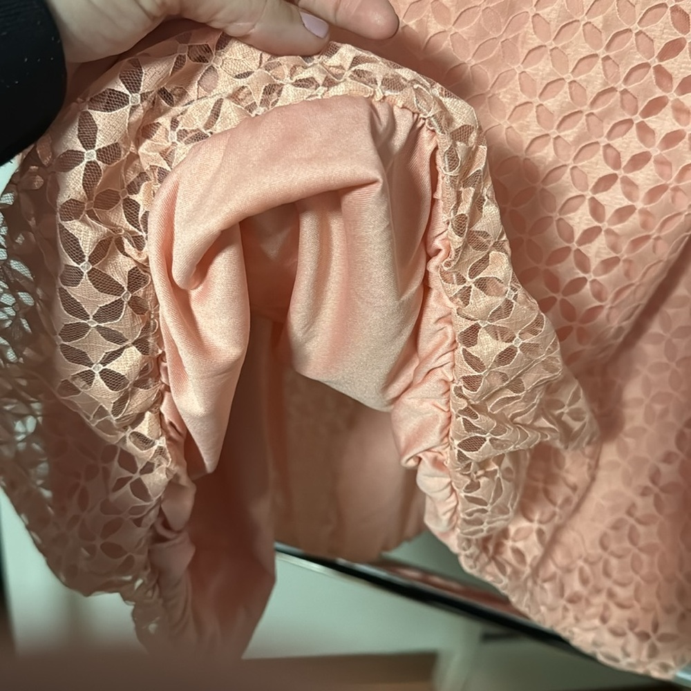 Liz Claiborne Blouse Women's Tank Lace Style Tank Top Coral Pink 4X - Picture 8 of 11
